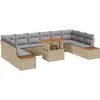 Image de vidaXL - Tuinbank - Set - met - opslag - 11 - pcs - Beige - Poly - rattan