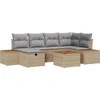 Image de vidaXL - Tuinbank - Set - 7 - st - Beige - poly - rattan