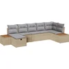 Image de vidaXL - Tuinbank - Set - 8 - st - Beige - poly - rattan