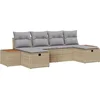 Image de vidaXL - Tuinbank - Set - 6 - st - Beige - poly - rattan