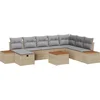 Image de vidaXL - Tuinbank - Set - 9 - st - Beige - poly - rattan
