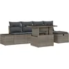 Image de vidaXL - Tuinbank - Set - met - kussen - met - opslag - 6 - pcs - Poly - rattan