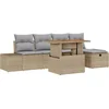 Image de vidaXL - Tuinbank - Set - 6 - st - Beige - poly - rattan