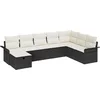 Image de vidaXL - Tuinbank - Set - met - kussen - met - opslag - 8 - pcs - Zwart - Poly - rattan