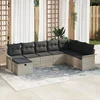 Image de vidaXL - Tuinbank - Set - 8 - st - Poly - rattan