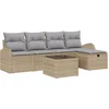 Image de vidaXL - Tuinbank - Set - 6 - st - Beige - poly - rattan