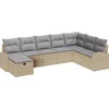 Image de vidaXL - Tuinbank - Set - 8 - st - Beige - poly - rattan