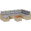 Image de vidaXL - Tuinbank - Set - 9 - st - Beige - Poly - rattan