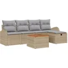 Image de vidaXL - Tuinbank - Set - 6 - st - Beige - Poly - rattan
