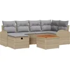 Image de vidaXL - Tuinbank - Set - 7 - st - Beige - Poly - rattan