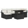 Image de vidaXL - Tuinbank - Set - met - kussen - met - opslag - 7 - pcs - Zwart - Poly - rattan