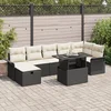 Image de vidaXL - Tuinbank - Set - met - kussen - met - opslag - 8 - pcs - Zwart - Poly - rattan