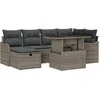 Image de vidaXL - Tuinbank - Set - met - kussen - met - opslag - 7 - pcs - Grijs - Poly - rattan
