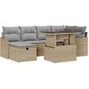 Image de vidaXL - Tuinbank - Set - 7 - st - Beige - poly - rattan