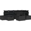 Image de vidaXL - Tuinbank - Set - 7 - pcs - Zwart - poly - rattan