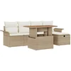 Image de vidaXL - Tuinbank - Set - 6 - pcs - Beige - poly - rattan