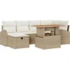 Image de vidaXL - Tuinbank - Set - 7 - pcs - Beige - poly - rattan