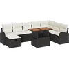 Image de vidaXL - Tuinbank - Set - met - kussen - met - opslag - 9 - pcs - Zwart - poly - rattan