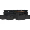 Image de vidaXL - Tuinbank - Set - 7 - pcs - Zwart - poly - rattan