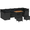 Image de vidaXL - Tuinbank - Set - 10 - pcs - Zwart - poly - rattan