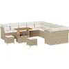 Image de vidaXL - Tuinbank - Set - 13 - pcs - Beige - poly - rattan