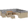 Image de vidaXL - Tuinbank - Set - 13 - pcs - Beige - poly - rattan