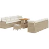 Image de vidaXL - Tuinbank - Set - 11 - st - Beige - poly - rattan
