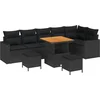 Image de vidaXL - Tuinbank - Set - 9 - pcs - Zwart - poly - rattan