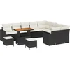 Image de vidaXL - Tuinbank - Set - 12 - pcs - Zwart - poly - rattan