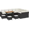 Image de vidaXL - Tuinbank - Set - 13 - pcs - Zwart - poly - rattan