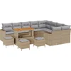 Image de vidaXL - Tuinbank - Set - 13 - st - Beige - poly - rattan