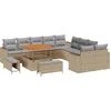 Image de vidaXL - Tuinbank - Set - 13 - pcs - Beige - poly - rattan