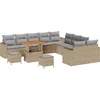 Image de vidaXL - Tuinbank - Set - 13 - pcs - Beige - poly - rattan