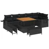 Image de vidaXL - Tuinbank - Set - 9 - pcs - Zwart - poly - rattan