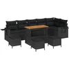 Image de vidaXL - Tuinbank - Set - 10 - pcs - Zwart - poly - rattan