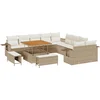 Image de vidaXL - Tuinbank - Set - 13 - pcs - Beige - poly - rattan