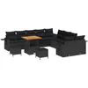 Image de vidaXL - Tuinbank - Set - 13 - pcs - Zwart - poly - rattan