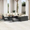 Image de vidaXL - Tuinbank - Set - 13 - pcs - Zwart - poly - rattan
