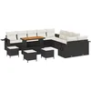 Image de vidaXL - Tuinbank - Set - 14 - pcs - Zwart - poly - rattan