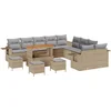 Image de vidaXL - Tuinbank - Set - 14 - pcs - Beige - poly - rattan