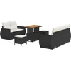 Image de vidaXL - Tuinbank - Set - 8 - pcs - Zwart - poly - rattan