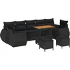 Image de vidaXL - Tuinbank - Set - 10 - pcs - Zwart - poly - rattan
