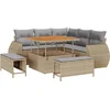 Image de vidaXL - Tuinbank - Set - 8 - st - Beige - poly - rattan