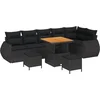 Image de vidaXL - Tuinbank - Set - 9 - pcs - Zwart - poly - rattan