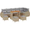Image de vidaXL - Tuinbank - Set - 10 - st - Beige - poly - rattan