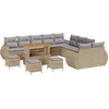 Image de vidaXL - Tuinbank - Set - 14 - pcs - Beige - poly - rattan