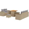 Image de vidaXL - Tuinbank - Set - 8 - pcs - Beige - poly - rattan
