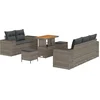 Image de vidaXL - Tuinbank - Set - 8 - pcs - Grijs - poly - rattan