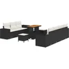 Image de vidaXL - Tuinbank - Set - 10 - pcs - Zwart - poly - rattan