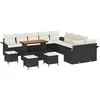 Image de vidaXL - Tuinbank - Set - met - kussen - 13 - pcs - Zwart - poly - rattan